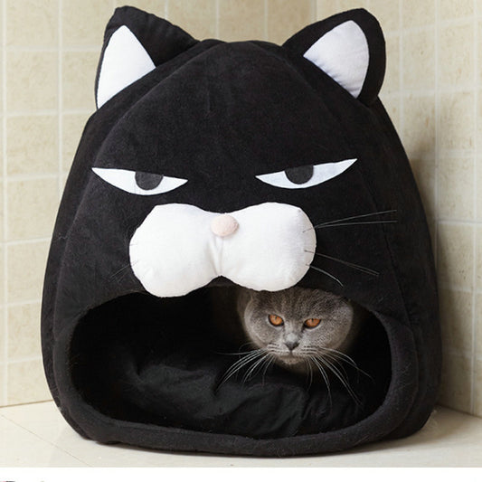 Cat House Bed and Mat - Cozy Sleeping Nest for Your Feline Friend