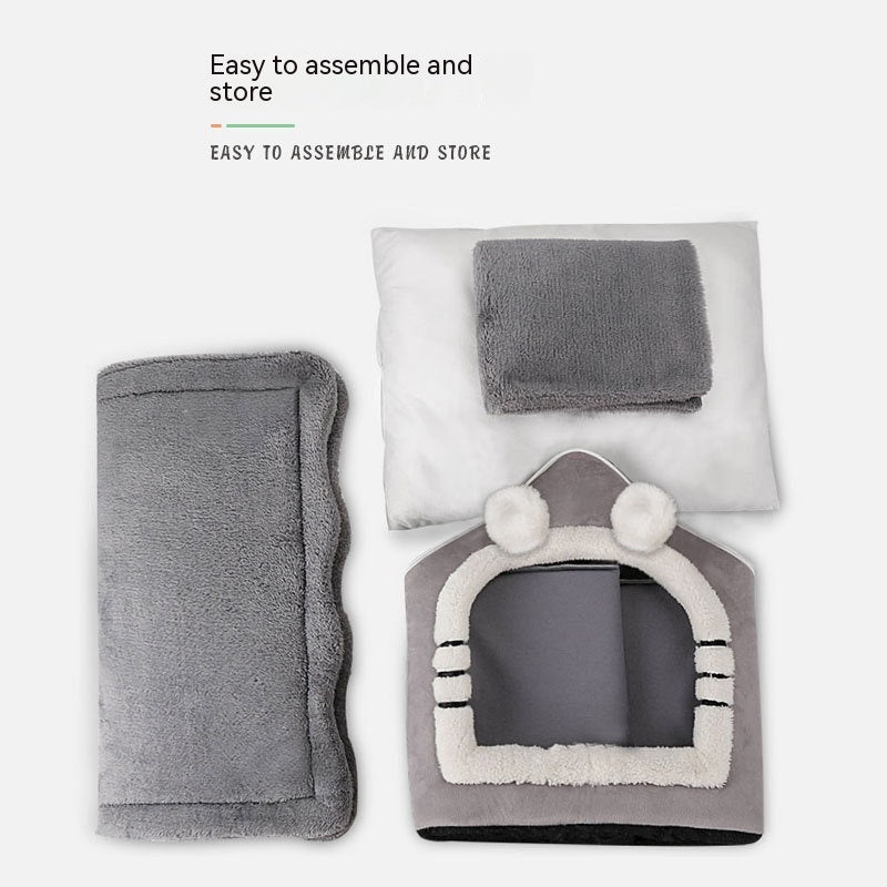 Easy Assemble, Washable Comfort: Soft Pet Kennel at PetAholic