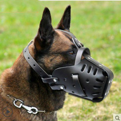 GuardianMuzzle Cowhide Dog Muzzle - Secure Restraint for Medium and Large Dogs