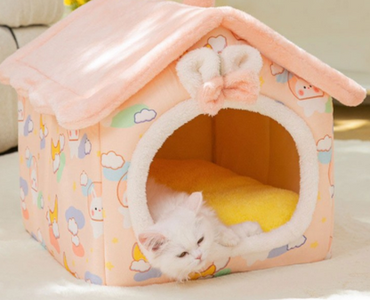 CozyHaven: Foldable Pet House - The Ultimate Retreat for Dogs and Cats