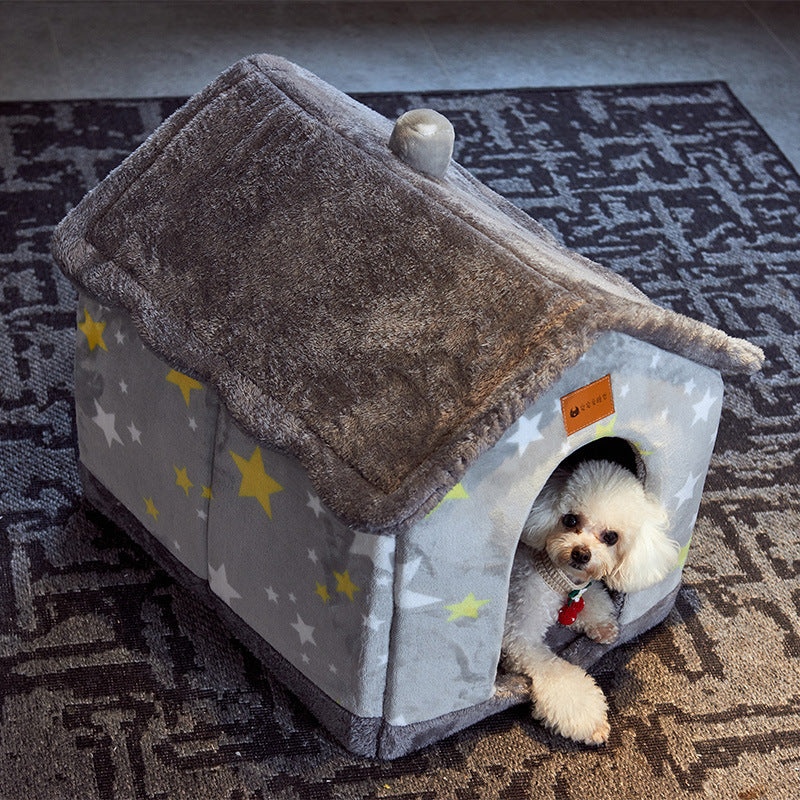 CozyHaven: Foldable Pet House - The Ultimate Retreat for Dogs and Cats