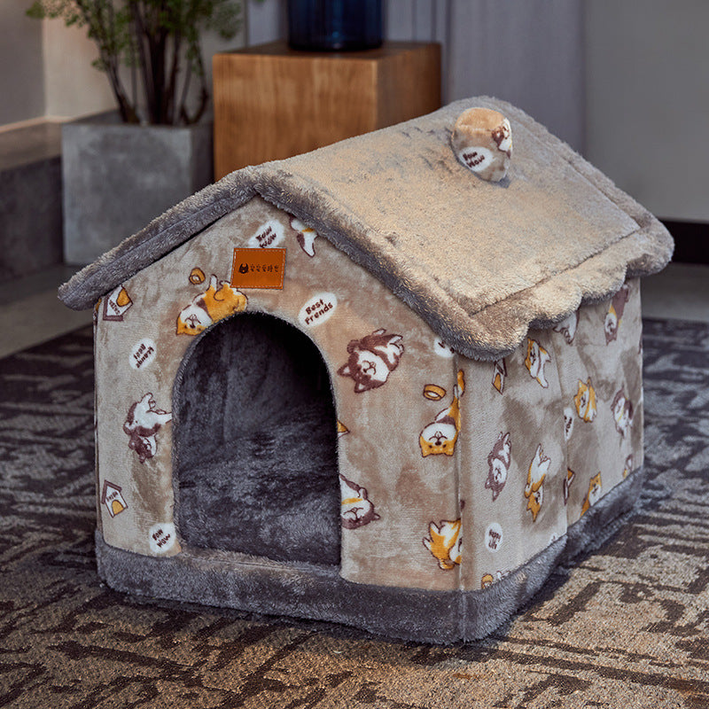 CozyHaven: Foldable Pet House - The Ultimate Retreat for Dogs and Cats