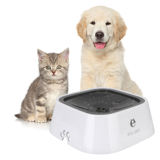 Anti-Overflow Floating Pet Water Bowl - 1.5L Slow Water Feeder for Cats and Dogs