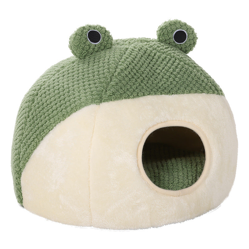 Frog-Shaped Pet Bed - Cozy Retreat for Your Beloved Companion