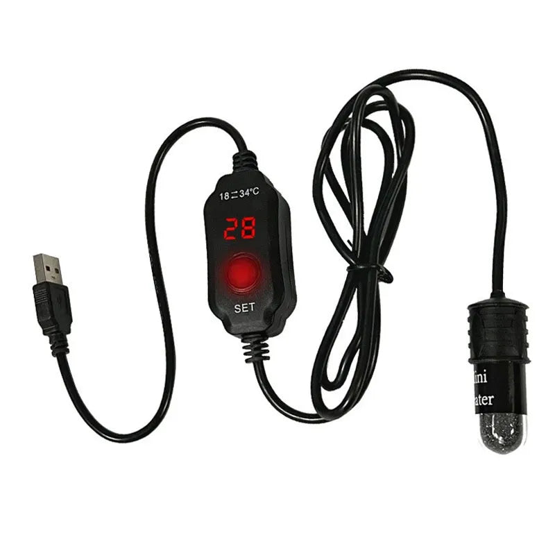 Mini Submersible Aquarium Heater - Precise Temperature Control for Fish Tank Comfort