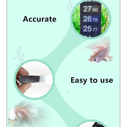 Dual Scale Digital Aquarium Thermometer - Accurate Temperature Monitoring for Fish Tanks