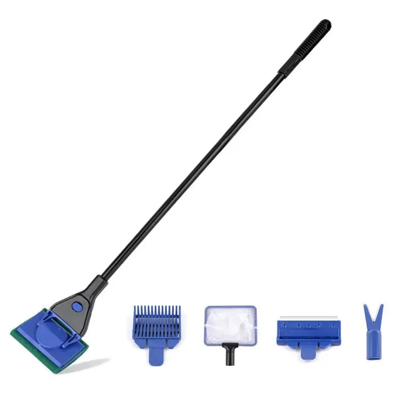 Aquarium Cleaning Tool Kit 5-in-1 - Keep Your Fish Tank Sparkling Clean