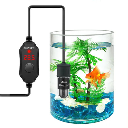 Mini Submersible Aquarium Heater - Precise Temperature Control for Fish Tank Comfort