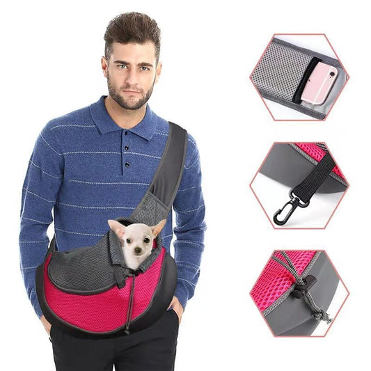 On-The-Go Comfort: Portable Pet Messenger Bag for Your Furry Friend