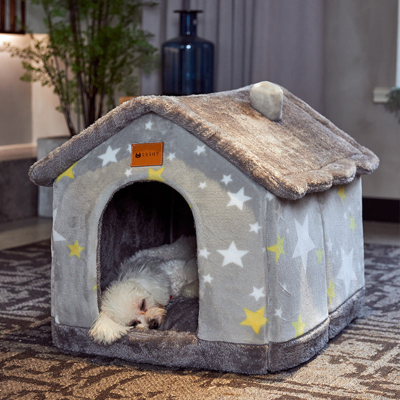 CozyHaven: Foldable Pet House - The Ultimate Retreat for Dogs and Cats