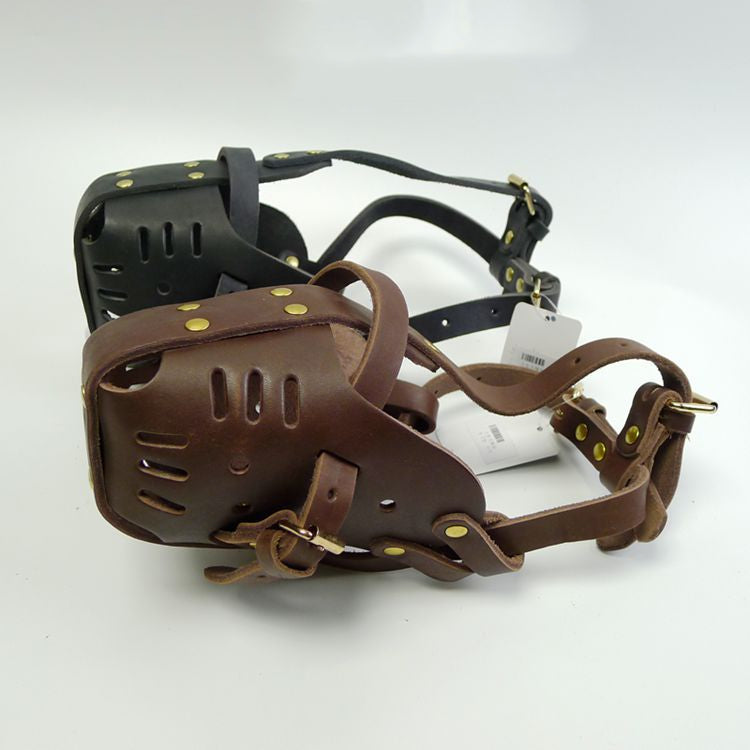 GuardianMuzzle Cowhide Dog Muzzle - Secure Restraint for Medium and Large Dogs