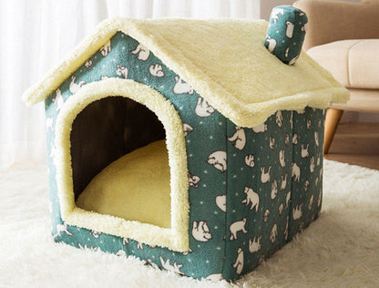 CozyHaven: Foldable Pet House - The Ultimate Retreat for Dogs and Cats