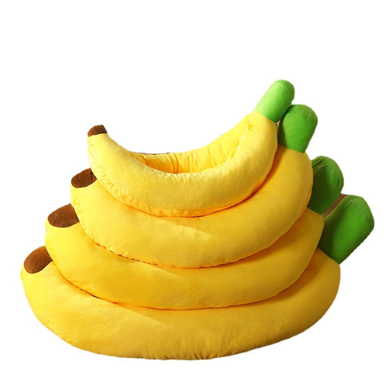 Banana Bunk: Comfy Pet Cushion Mat Nest for Cozy Naps