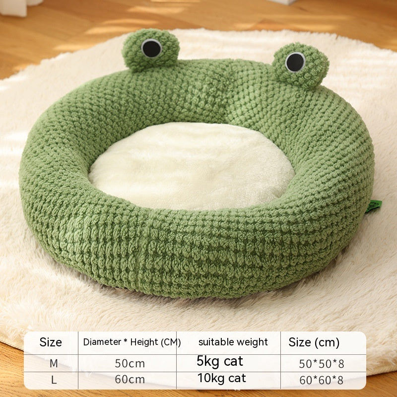 Frog-Shaped Pet Bed - Cozy Retreat for Your Beloved Companion