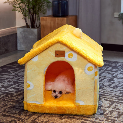 CozyHaven: Foldable Pet House - The Ultimate Retreat for Dogs and Cats