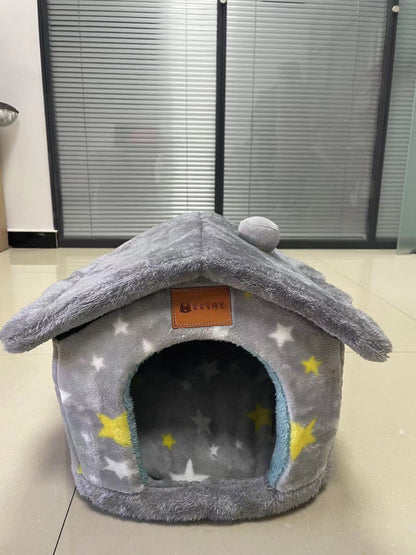 CozyHaven: Foldable Pet House - The Ultimate Retreat for Dogs and Cats