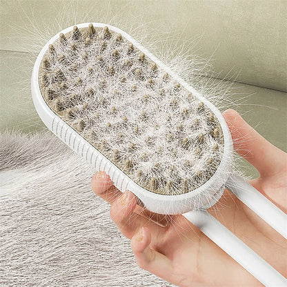 Electric Steamy Pet Brush - Cat and Dog Grooming, Massage, and Hair Removal Comb