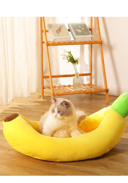 Banana Bunk: Comfy Pet Cushion Mat Nest for Cozy Naps